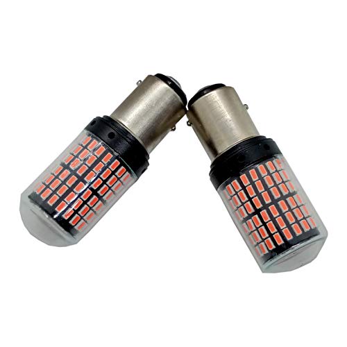 Image of Back Light, Brake Light, Tail Light LED Parking Each Bulb 12 watts , Operating Voltage 12-24 volt (BAY15D,1157 For All Car and Bikes Pack of 2, Red Color)