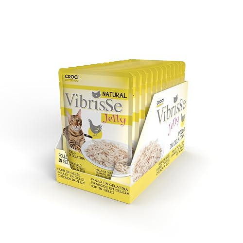 Produktbild von Croci Vibrisse Katzenfutter in Gelee mit Huhn - 18 x 70 g