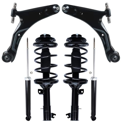 Image of Detroit Axle - Front End Kit for 2001-2006 Hyundai Santa Fe 2002 2003 2004 2005, 2 Struts Coil Spring 2 Lower Control Arms Ball Joint 4 Tie Rods 2 Sway Bars 2 Boots 2 Rear Shock Absorbers Replacement