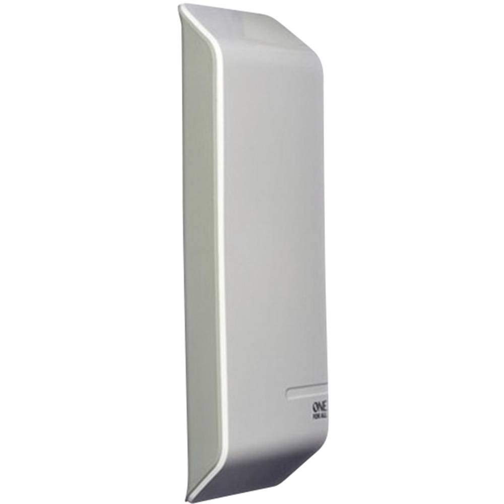 One For All SV9450, Antena de TV para Exterior Amplificada, Recibe TDT en un Rango de 25km, Antena HDTV Digital, 100% Impermeable, Incluye Cable Coaxial de Alto Rendimiento, VHF/UHF, Blanca