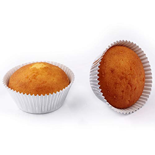 Vibrille Silver Foil Cupcake Liners Standard Muffin Baking Cups 200-Count #TOP6