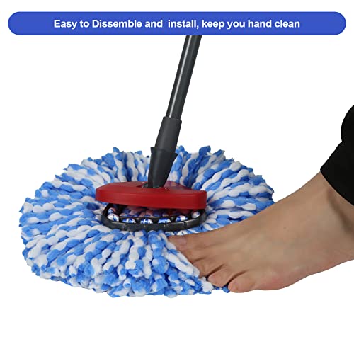 4 Pack Mop Replace Heads Compatible for O Cedar, Spin Mop Refill Head