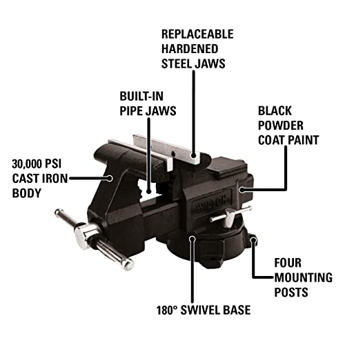 Wilton Special Edition Utility Bench Vise, 5-1/2" Jaw Width, 5" Jaw Opening, 3-1/4" Throat (50005) #TOP1