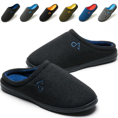 Men's Cozy House Slippers Indoor Shoes Memory Foam Insoles & Rubber Soles