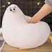 OUKEYI Lustiges Plüsch-Möwenkissen, Simulation, süßes fettes Huhn-Puppenspielzeug, weiches gefülltes Kissen, Huhn-Plüschkissen, Bodenmatte, Kawaii-Festivalgeschenke (40 cm)