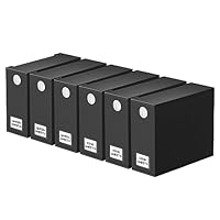 SpaceAid 6 Pack Bed Sheet Organizer and Storage, Foldable Sheet Organizer with Window for Linen Closet, Set Folder Keeper for Queen & King Size Bedding Storage (Black)