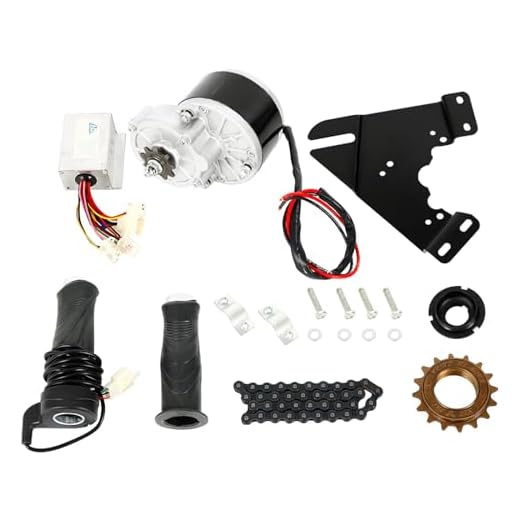 Dc Motor, 24v 250w E-Bike Conversion Kit Brushed Controller Electric Dc Scooter Motor Gear Reduction Brushed Electric Motor with 16-Teeth Flywheel for E-Bikes Scooters Skateboards (7.87*5.91*3.94in)