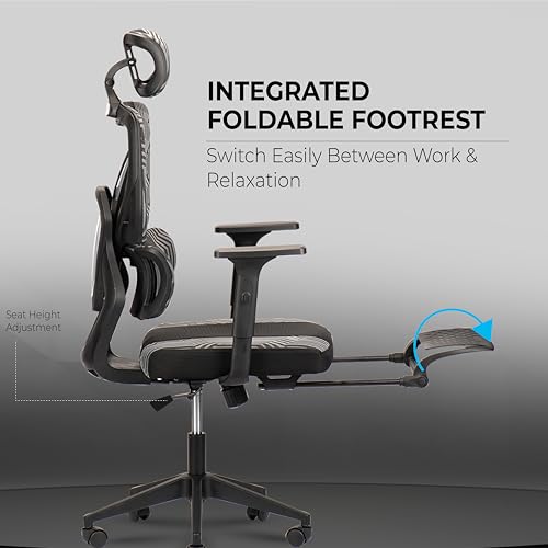 Image of NiTHO Matrix V2 Series Ergonomic Mesh Gaming Office Chair | Lumbar Back Support Computer Desk Chair with Adjustable Armrests, Rocking Recline & Height Adjustable Swivel Chair for Work or Gaming, Black