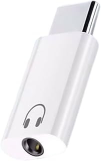 USB C デバイスのヘッドフォン アダプター, 白ニキビ | コンパクトなプラグアンドプレイキャリー設計の 3.5 mm メスポート、デスク再生