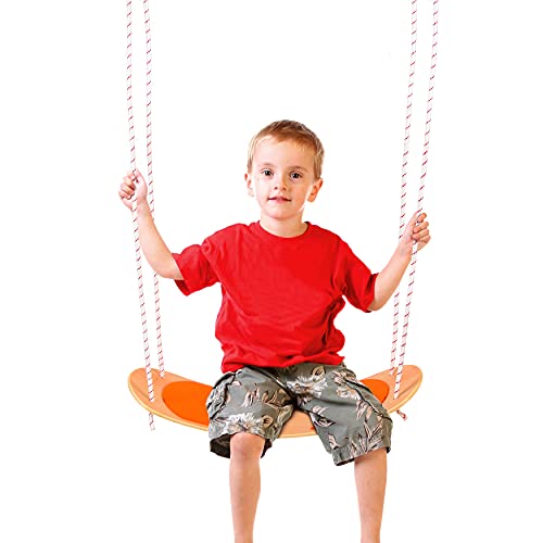 SereneLife Outdoor Swing Kit - Kids Playground Hanging Swing Sit Style Swing - Seating Tree Swing w/Braided Rope - SLSWNG250.5