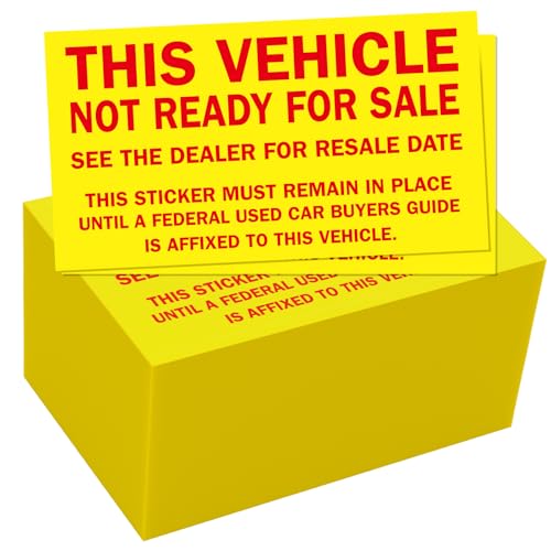 500 Pcs Car Dealer This Vehicle Not for Sale Stickers