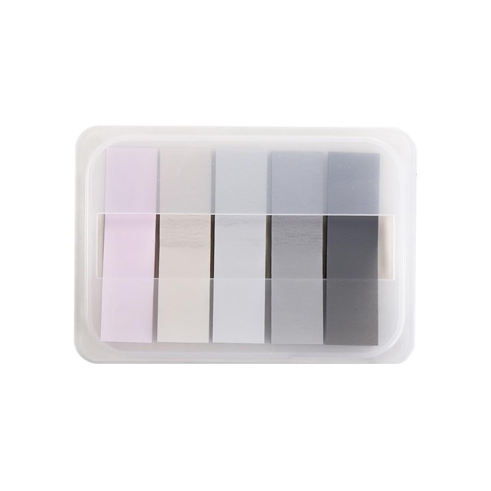 Bloc de notas de índice Morandi vintage Posted It Sticky Notes Paper Sticker, lista de tareas, marcador de papel, etiquetas adhesivas de papelería (gris)