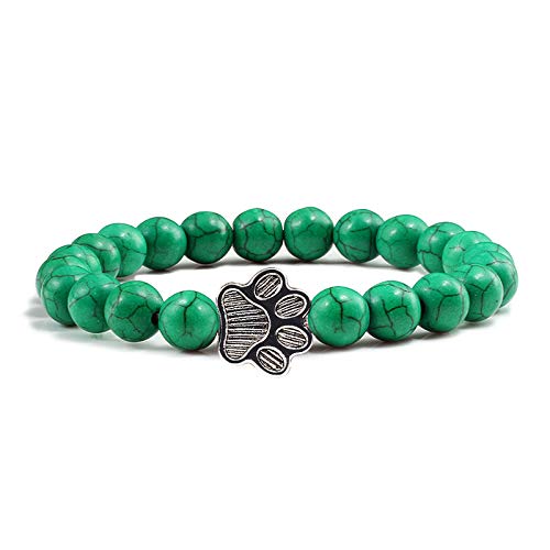 Garder le souvenir de son animal bracelet en pierre de lave noire