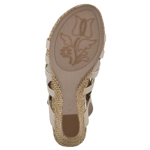 WHITE MOUNTAIN Women's Ataps Strappy Sling-Back Wedge Sandal, Eggshell/Smooth, 11 M by WHITE MOUNTAIN - Used condition - Image 8