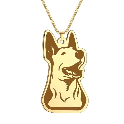 Collier chien Bull Terrier anglais punk pour homme pendentif mode
