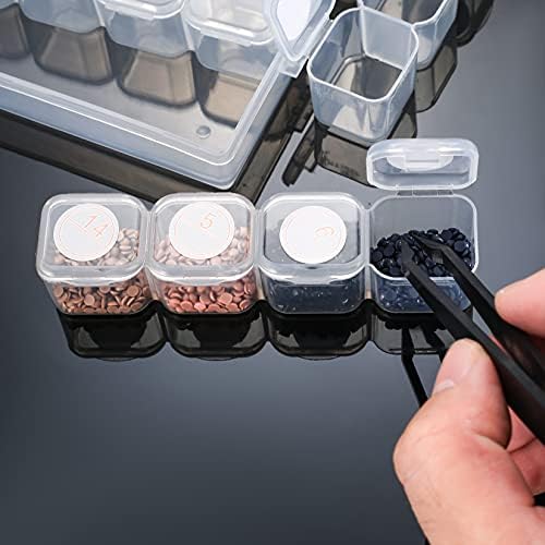 5D DIY Diamond Art Painting Accessories Kits Full, 24 Pcs Diamond Embroidery Art Pictures Crystal Full Kits with 28 Slots Box Tweezers Pens for Diamond Beads Crafting Accessories