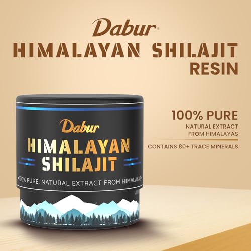 Image of Dabur Himalayan Shilajit Resin - 15g | 250mg per Serving | Boosts Strength, Stamina & Muscle Growth | Shilajit for men |100% Ayurvedic Grade A Shilajit Sourced from the Himalayas (Up to 19,000 ft)