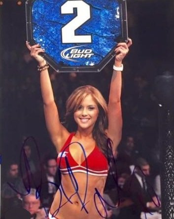 BRITTNEY PALMER - UFC ring Girl Hot - Signed 8x10 Photograph in Mint Condition PSA COA PROOF