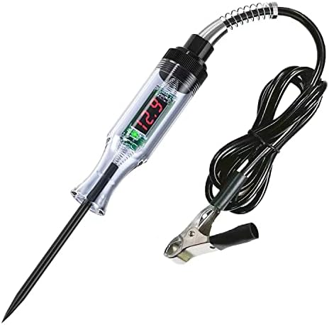 Test Light Automotive,Circuit Tester 3-48V DC Digital LCD Display, for Sedan, SUV, RV, Truck (Voltage Meter,1-Pack)