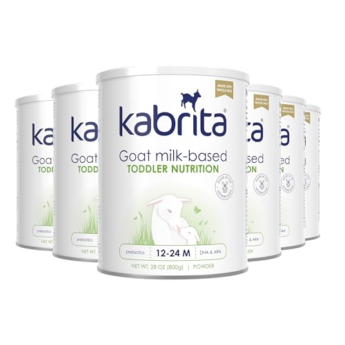 Image of Kabrita Goat Milk-Based Toddler Nutrition Drink, 12–24 Months, Gentle & Easy to Digest, Clean Label Project Certified, Supports Gut Health, Immunity & Brain Development 28oz (Pack of 6)