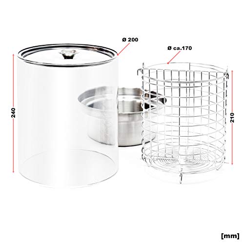 Foto von Wiltec Hot Dog Gerät 450 W aus Edelstahl, 260 x 290 x 380 mm, Wurstkocher Würstchenwärmer Hot Dog Maker Eierkocher Dämpfer