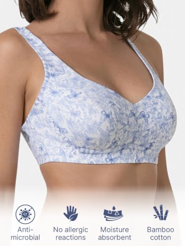 Image of Enamor Bamboo Cotton A077, Side Support, Everyday Women's T-Shirt Bra - 3X Softer, 4X More Absorbent, Antimicrobial, Padded, Wirefree, Full Coverage