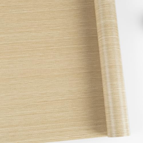 Abyssaly Papel Adhesivo para Muebles Marron Claro, Vinilo Adhesivo Muebles Efecto Madera Impermeable, Papel Pintado Autoadhesivo para Muebles, Encimera, Cocina, Puertas, Mesa, Armario 30cmX200cm