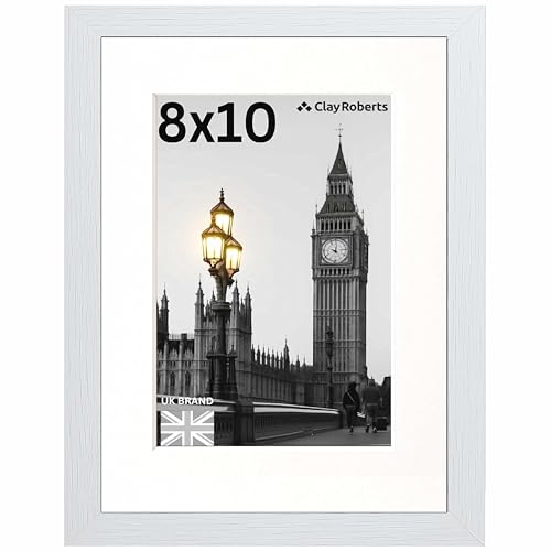 Picture Frame 8 x 10, White, Freestanding and Wall Mountable, 20 x 25 cm, 10x8 Picture Frames, White 8x10 Photo Frames, 8x10 Photo Collage Gallery Display