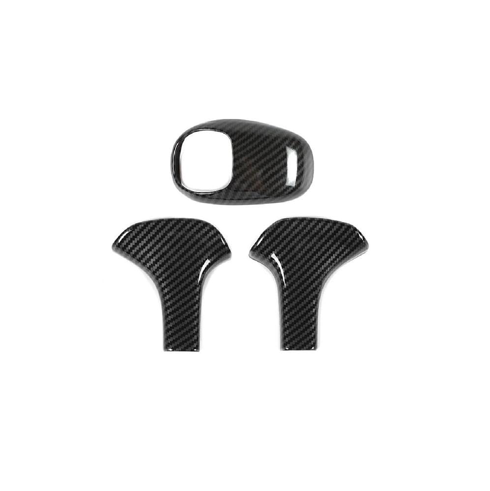 HYASDBWE Car Gear Shift Knob Lever Shifter Cover Trim Sticker for Jeep for Grand Cherokee 2014 2015 Interior Accessories Gear Shifter Parts(Black Carbon Fiber)
