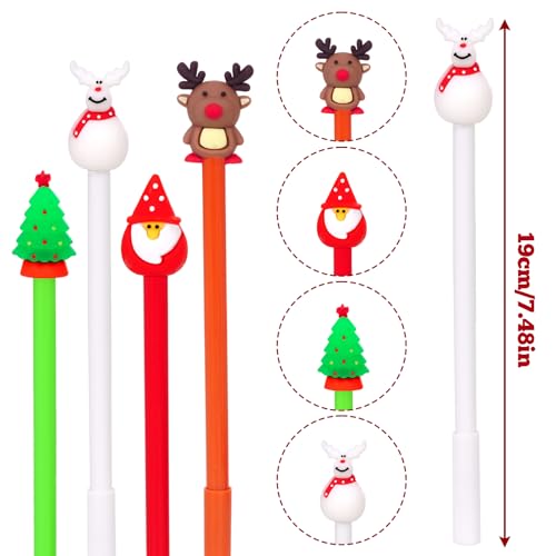 Set de 36 bolígrafos de gel navideños con diseño festivo miniatura 2