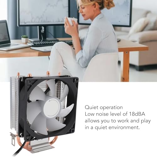 Chłodnica Procesora, Podwójny Wentylator 48CFM z łożyskiem Hydraulicznym dla LGA 775 1150 1151 1155 1156 1200, dla Am2 AM4 AM3 S-754 939 940 (Wersja świetlna)