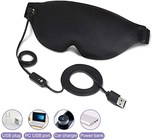 Máscara elétrica USB para dormir com aquecimento para olhos secos e blefarite, compressão de tempera