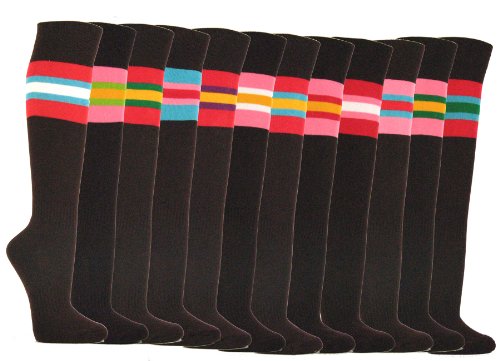 COUVER Men's Brown Striped Knee High Sports/Softball/Athletic/Baseball Socks2
