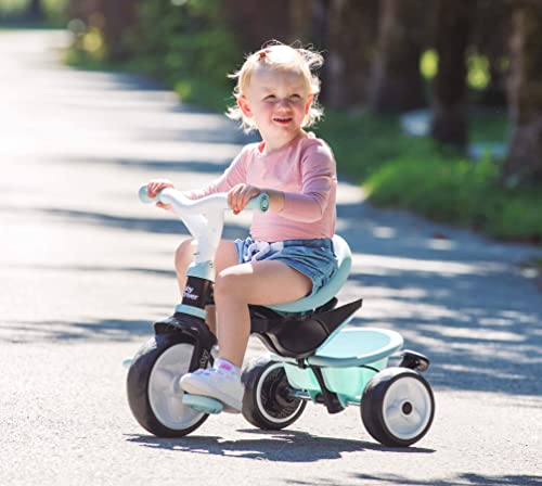 Smoby - Tricycle Baby Driver Plus Bleu - Vélo Evolutif Enfant Dès 10 Mois - Roues Silencieuses - Frein de Parking - 741500