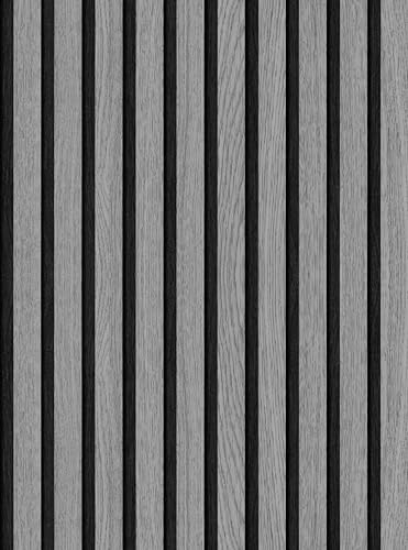 Belgravia Holz-Tapete Selbstklebend, 3D-Effekt Realistische Holzmaserung Streifenspleißung, 44.5x500CM Vinyl-Tapete zum Abziehen und Aufkleben Walnuss und Eiche als Wandaufkleber