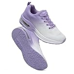 Womens Trainers Outdoor Running Shoes Air Cushion Athletic Walking Shoes Ladies Sneakers Breathable Mesh Sport Shoes Lightweight Tennis Shoes Workout Casual Jogging Shoes Purple
