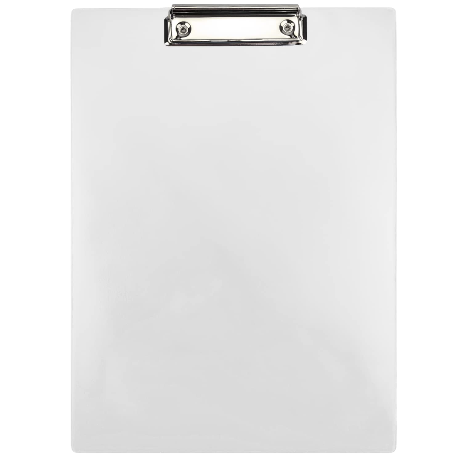 Netuno Clipboard A4 with Clip White Writing Board with Metal Clamp Hard Plate Plastic Writing Case Writing Pad Clipboard DIN A4 Document Holder Writing Board with Clip โ image 1