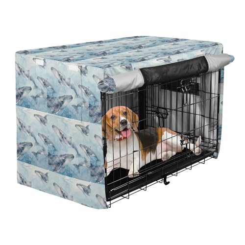 Housse de cage pour chien imperméable - Motif baleine océan - Taille M