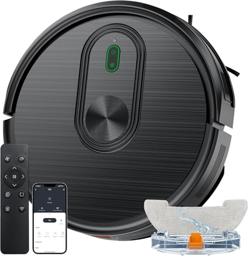 Image of XIEBro Robot Vacuum and Mop Combo, 6500Pa Powerful Suction with Schedule, Robot Vacuums Cleaner with Alexa/Voice/App, Self-Charging, Quiet