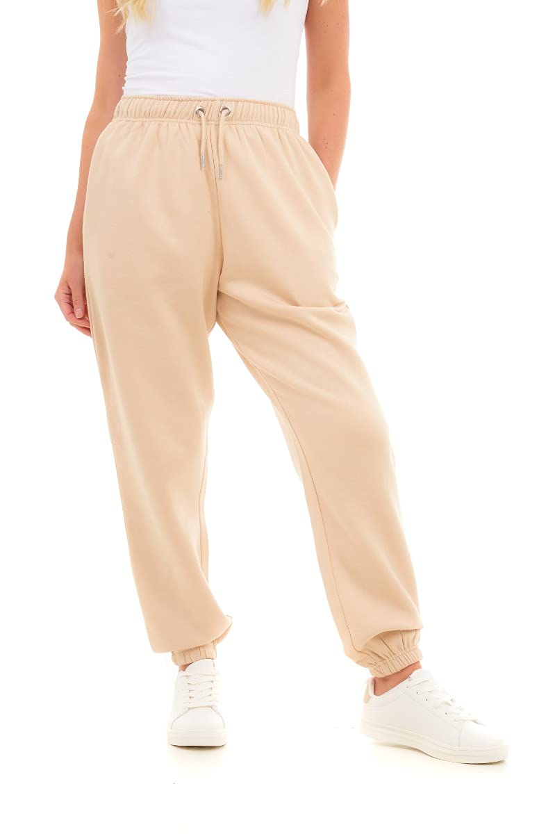 Oversized Sweatpants Khaki Colored Sweatpants Solid Baggy Fit