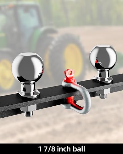 KYBOLT 3 Point Quick Hitch Category 1 with 2 Trailer Hitch Ball, Heavy Duty Receiver Suitable for Most Types of Tractors and Trailers