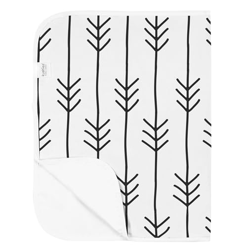 Kushies Deluxe Change Pad Flannel, One Direction Black & White