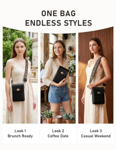 OFY Leather Crossbody Bags for Women, Cell Phone Purse Cross Body Bag - image 8