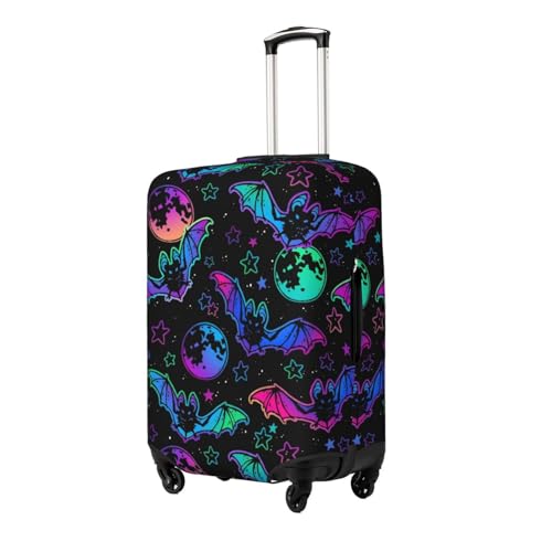 Bats and Moons Travel Luggage Cover Fits 18-32 Inch Luggage, Elastic Suitcase Cover Protector with Concealed Zipper for Wheeled Suitcase Tsa Approved2