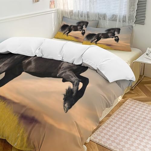 Housse de couette cheval double premium douce comme le coton - 5