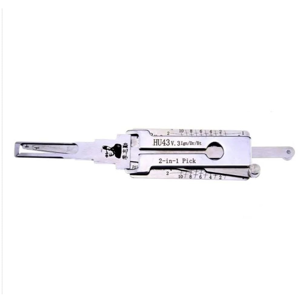 Auto Lock Pick, HU43 LiShi 2 in 1 Lock Pick and Decoder for Car, Car Key Reader, Professional Locksmith Tools