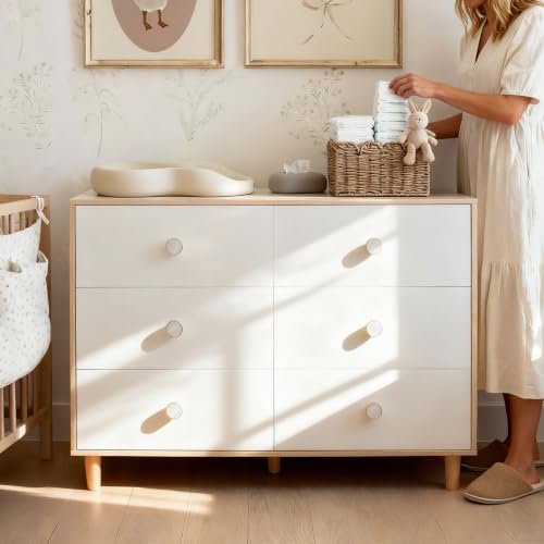 White Baby Dresser for Bedroom, 6 Drawer Organizer for Closet Storage - image 6