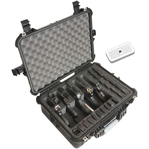 Case Club 5 Pistol & (up to) 30 Magazine Case with Accessory Pocket. Pre-Cut, Heavy Duty, Waterproof, with Silica Gel for Gun Rust Prevention (Upgraded Gen-2) Cover