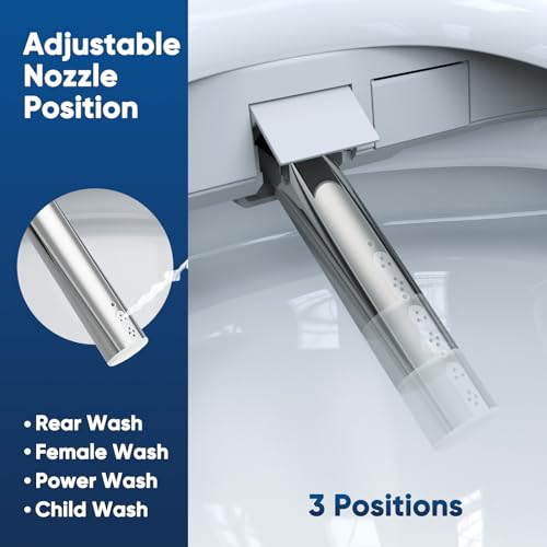 image for FVZ Bidet Toilet Seat Elongated Smart Heated Toilet Seat with Warm Wat