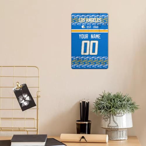 Image of Los Angeles Metal Sign for Outside Custom Name and Number Gifts